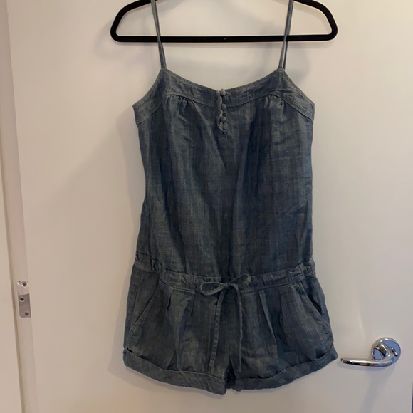 7 for all mankind denim romper in xs - Picture 1 of 6